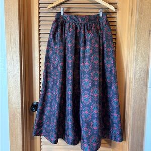 On 34th- Floral Black and Red Women's Skirt